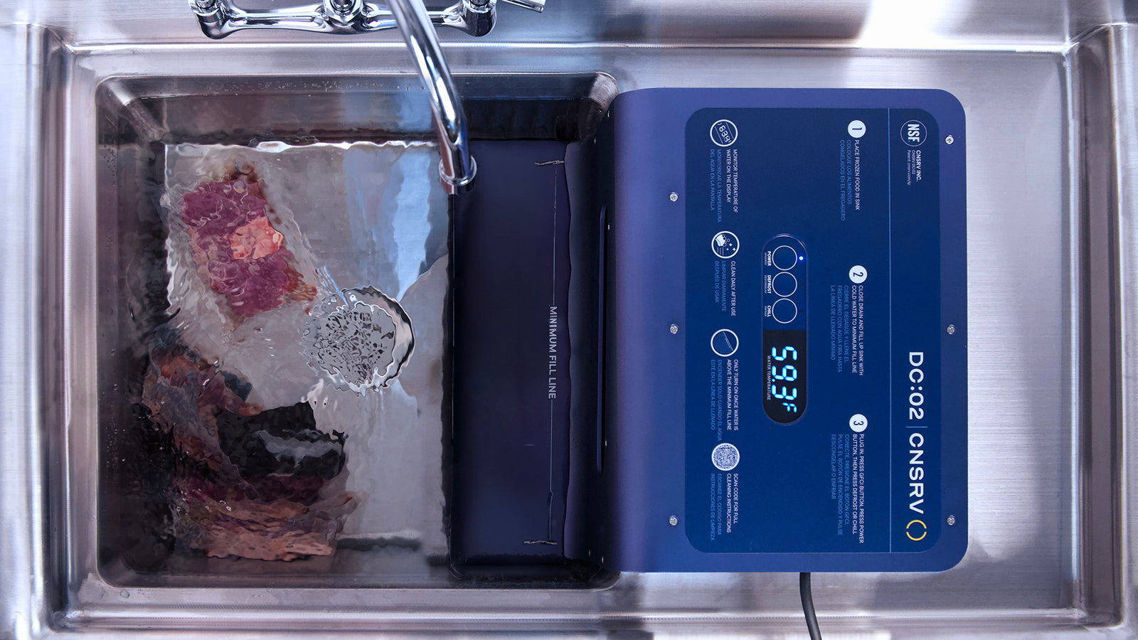 CNSRV DC:02 Gen2 commercial kitchen defrost and chill system — NSF/ANSI 169 certified